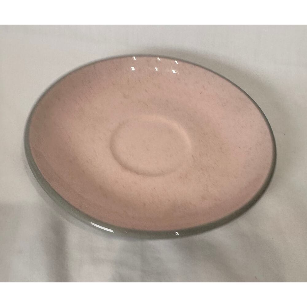 Harkerware Saucer Stone China Oven proof USA Pink